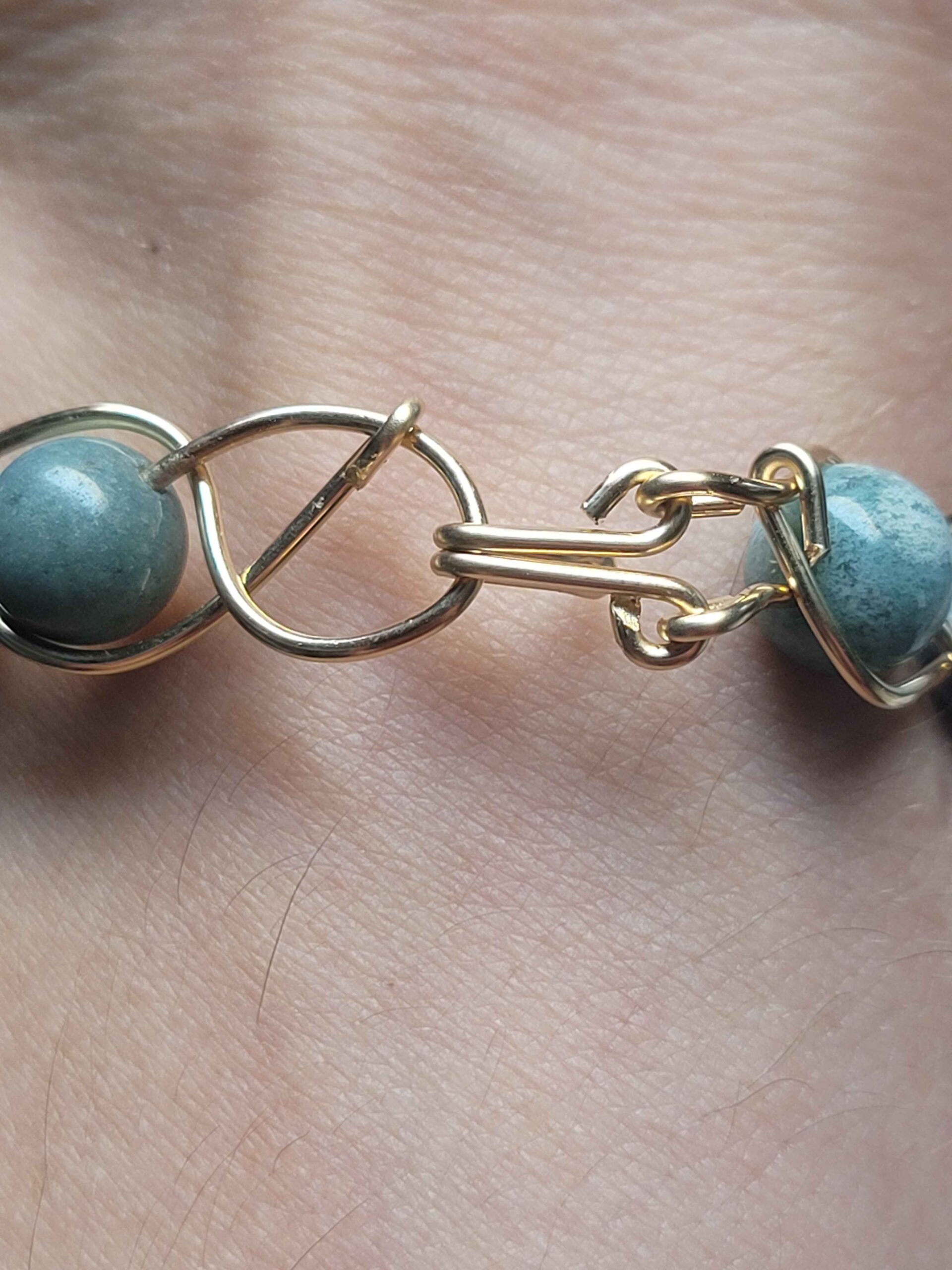 Tree Agate & Gold Braid Bracelet - Image 6