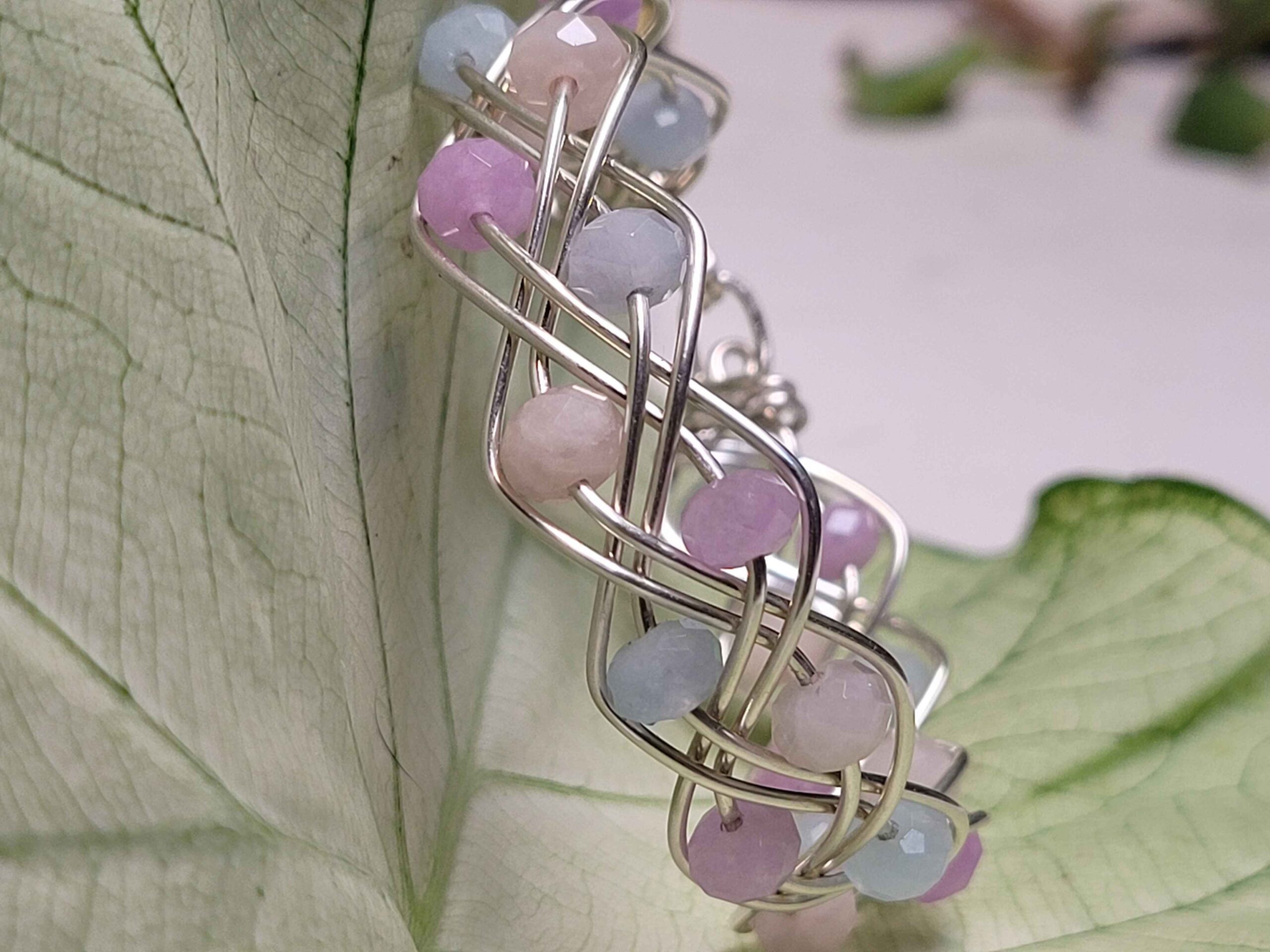 Lavender Quartz Double Braid Bracelet - Image 2