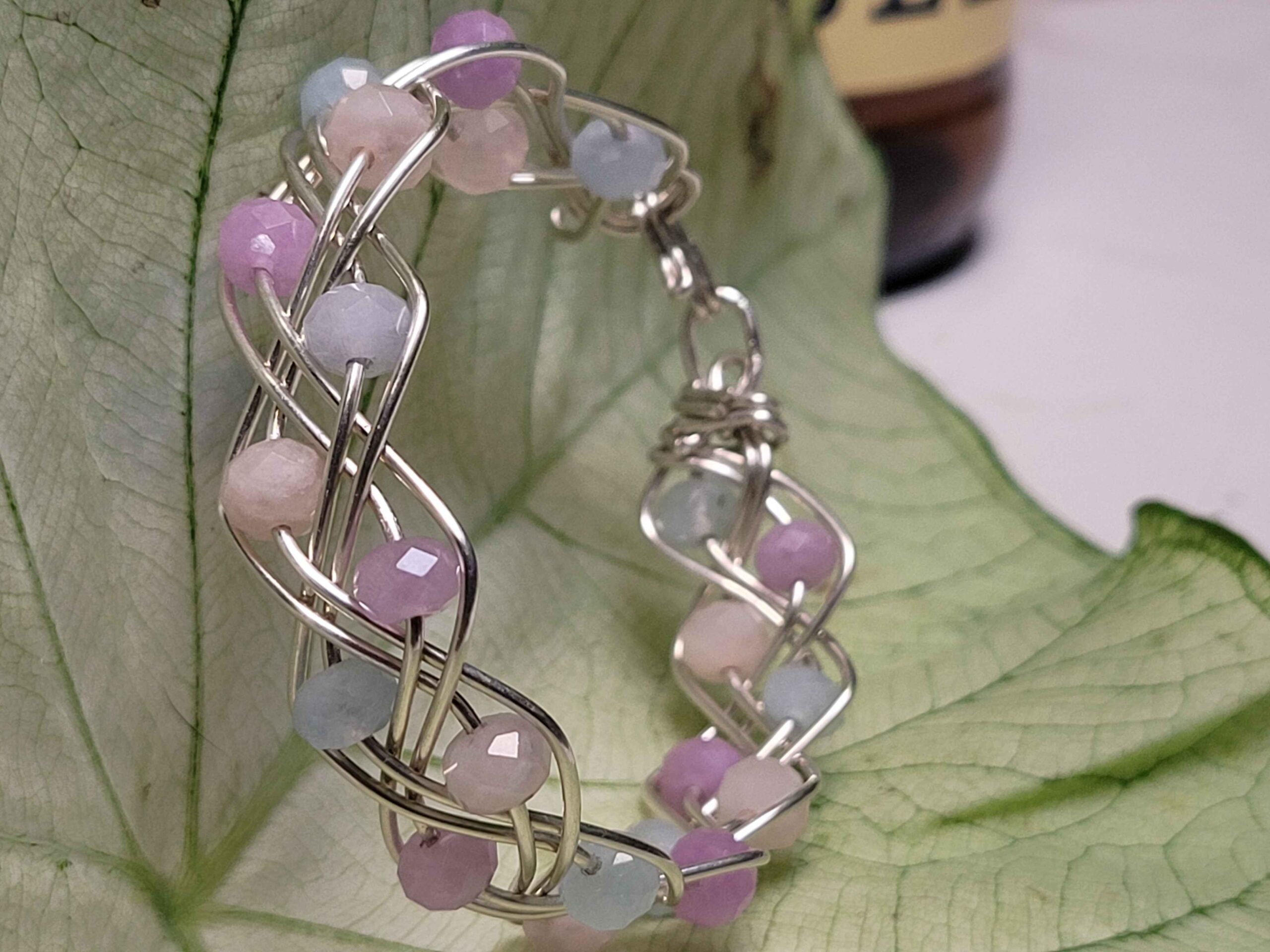 Lavender Quartz Double Braid Bracelet - Image 3