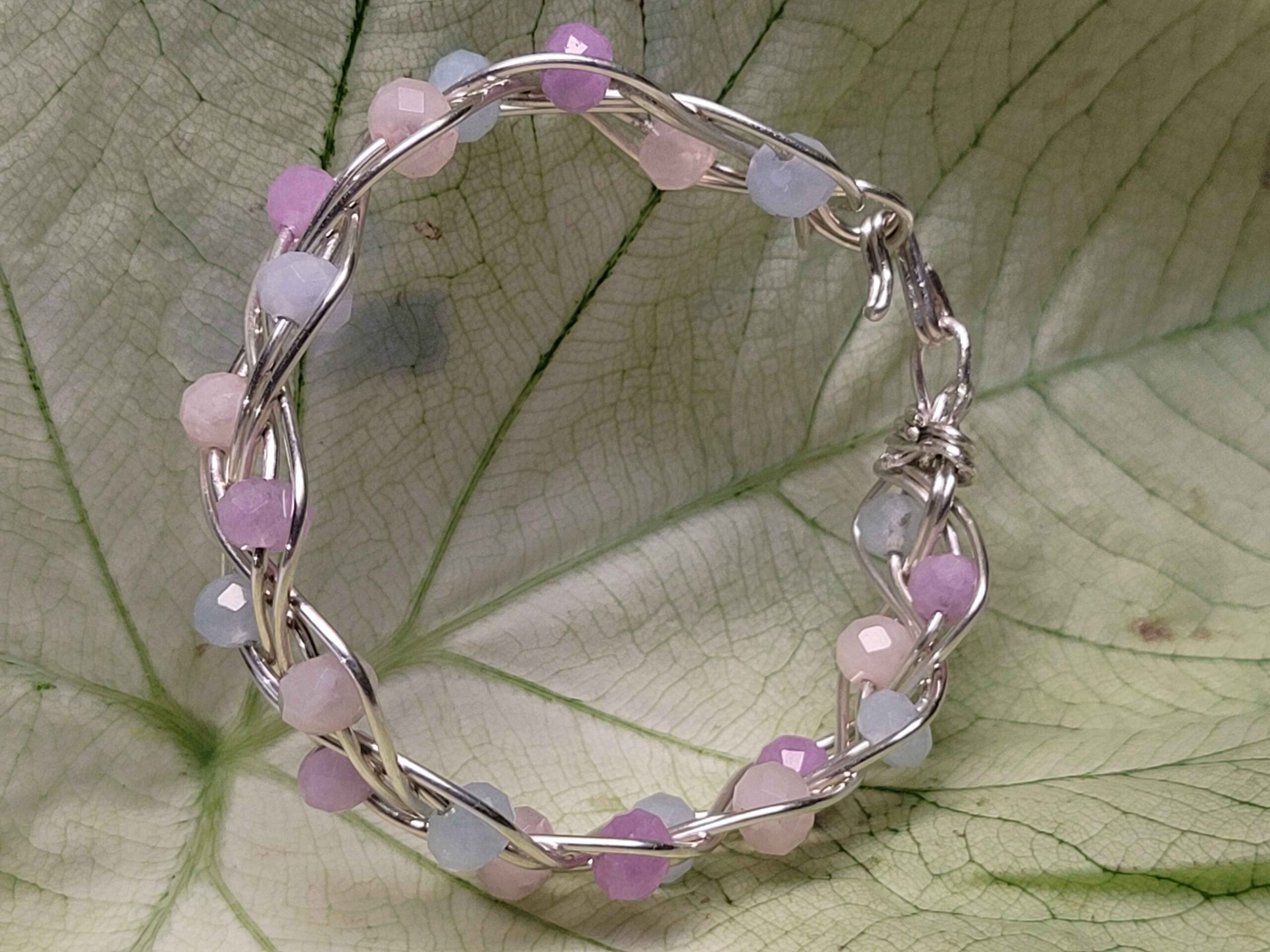 Lavender Quartz Double Braid Bracelet - Image 4