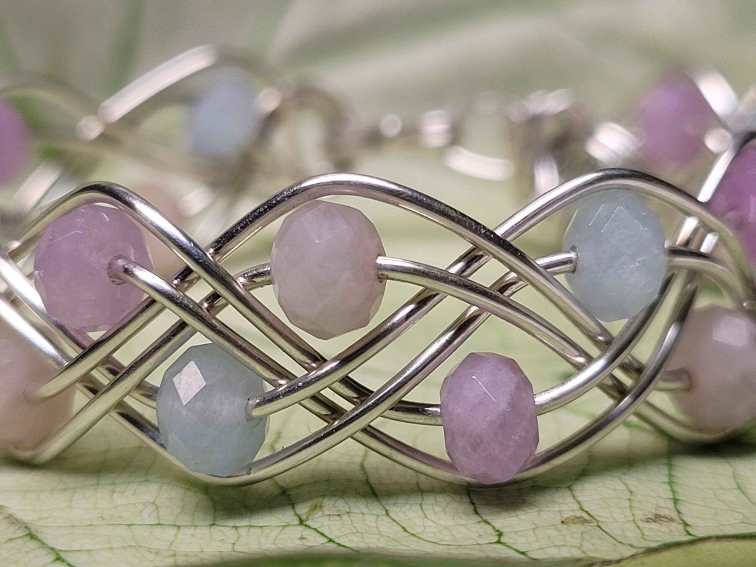 Lavender Quartz Double Braid Bracelet - Image 6