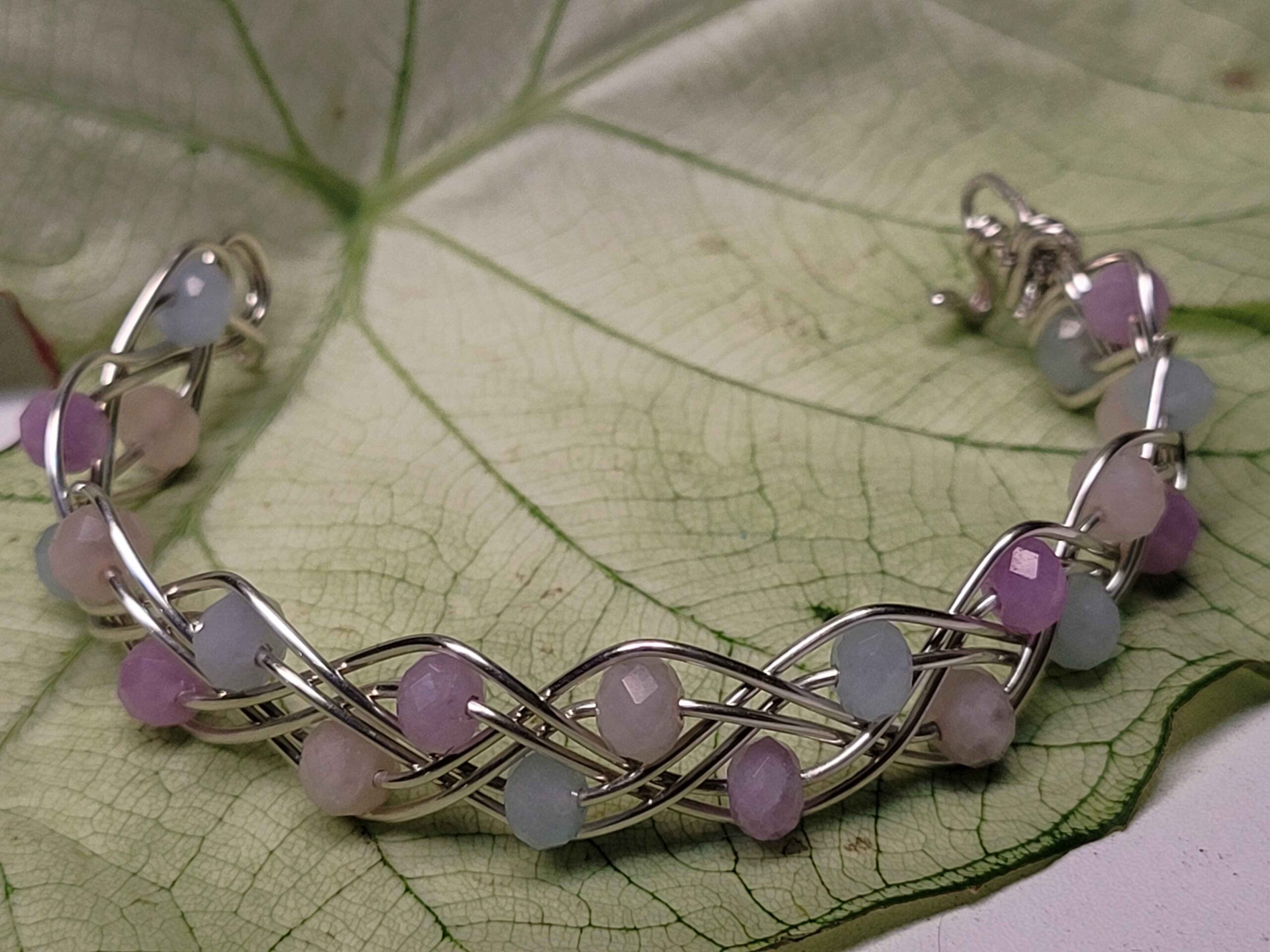 Lavender Quartz Double Braid Bracelet - Image 8