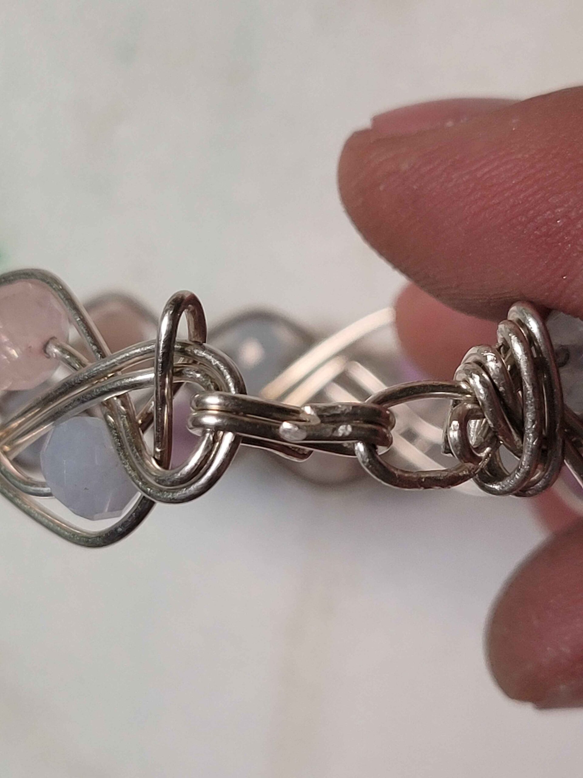 Lavender Quartz Double Braid Bracelet - Image 9