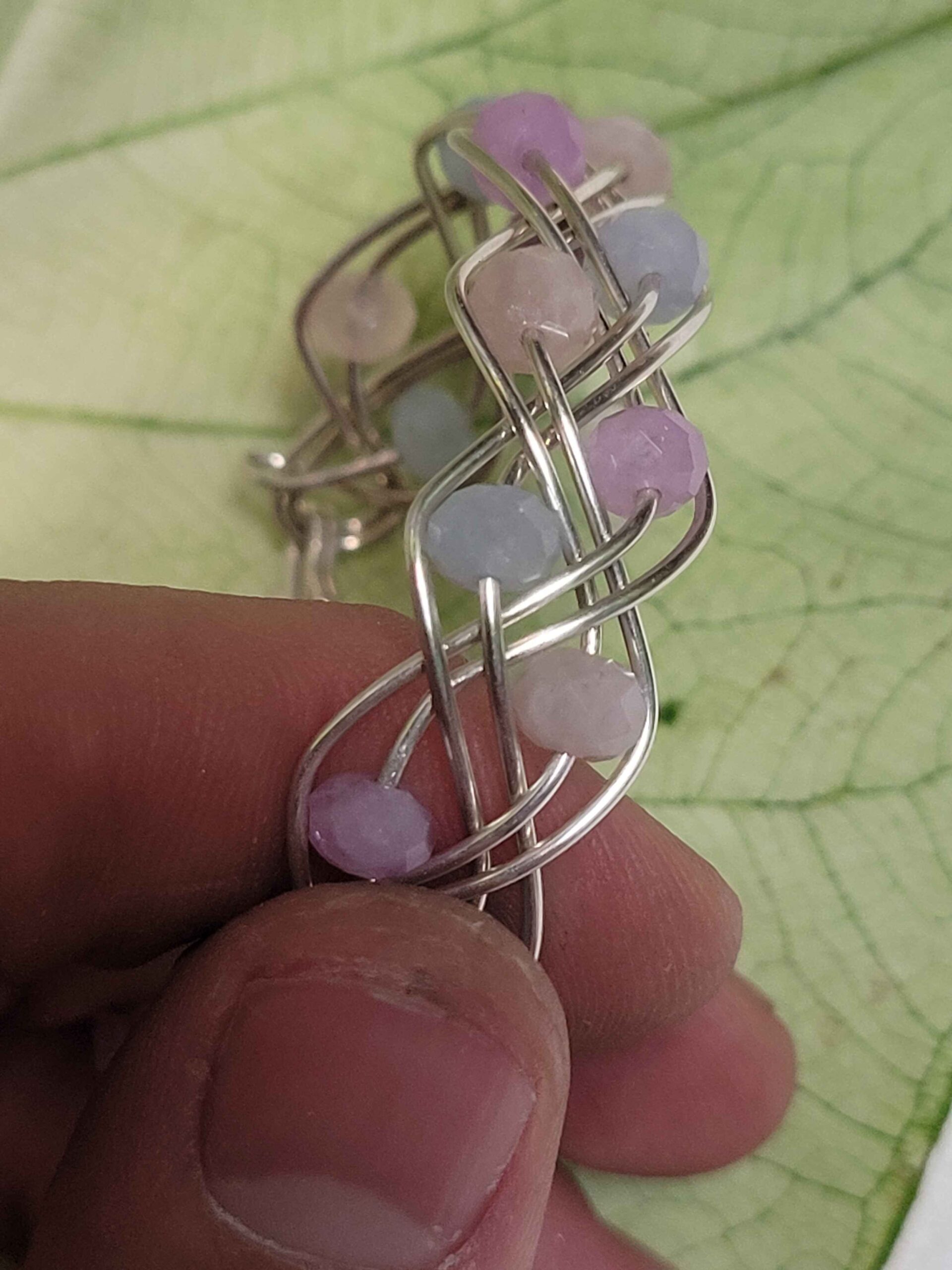 Lavender Quartz Double Braid Bracelet - Image 10