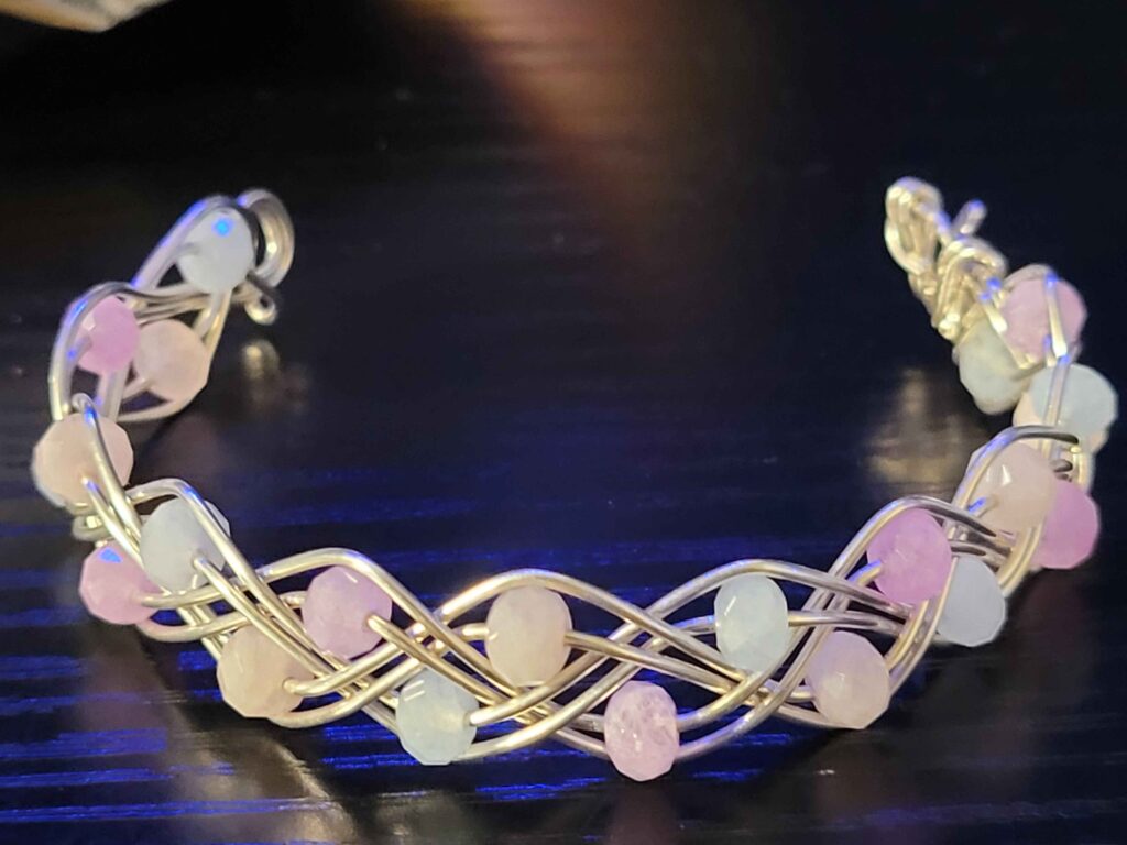 Lavender Quartz Double Braid Bracelet