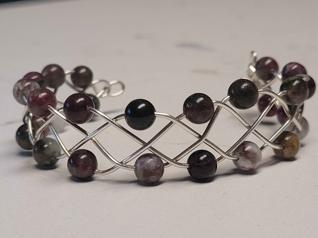 Purple Tourmaline Braid Bracelet