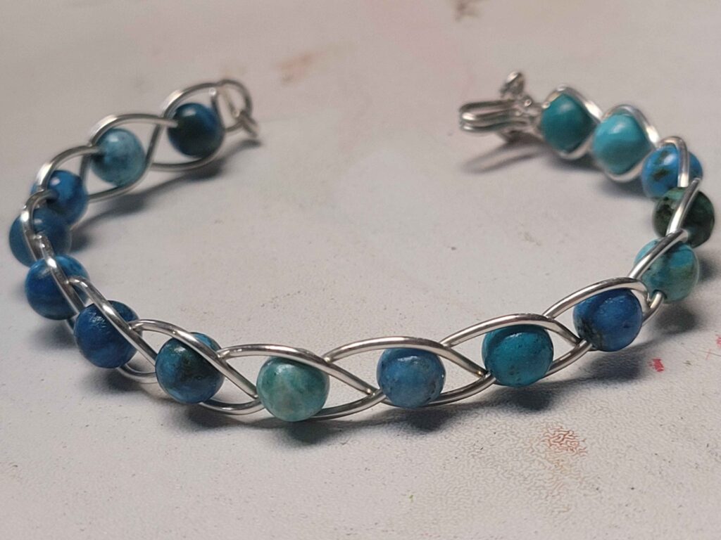 Blue Chrysocolla Braid Bracelet