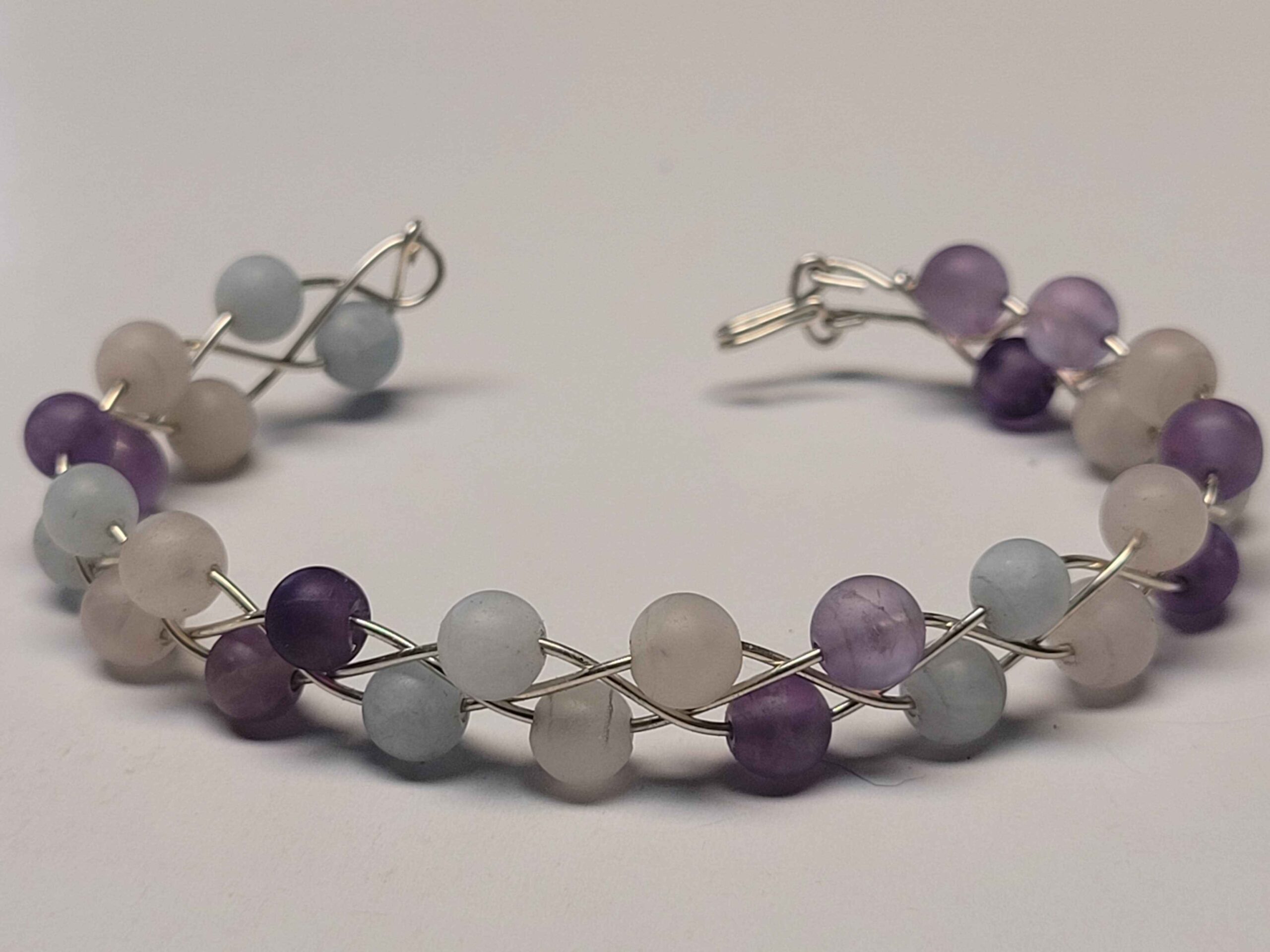 Matte Lavender Quartz Braid Bracelet - Image 2