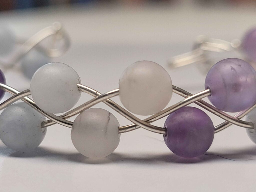 Matte Lavender Quartz Braid Bracelet
