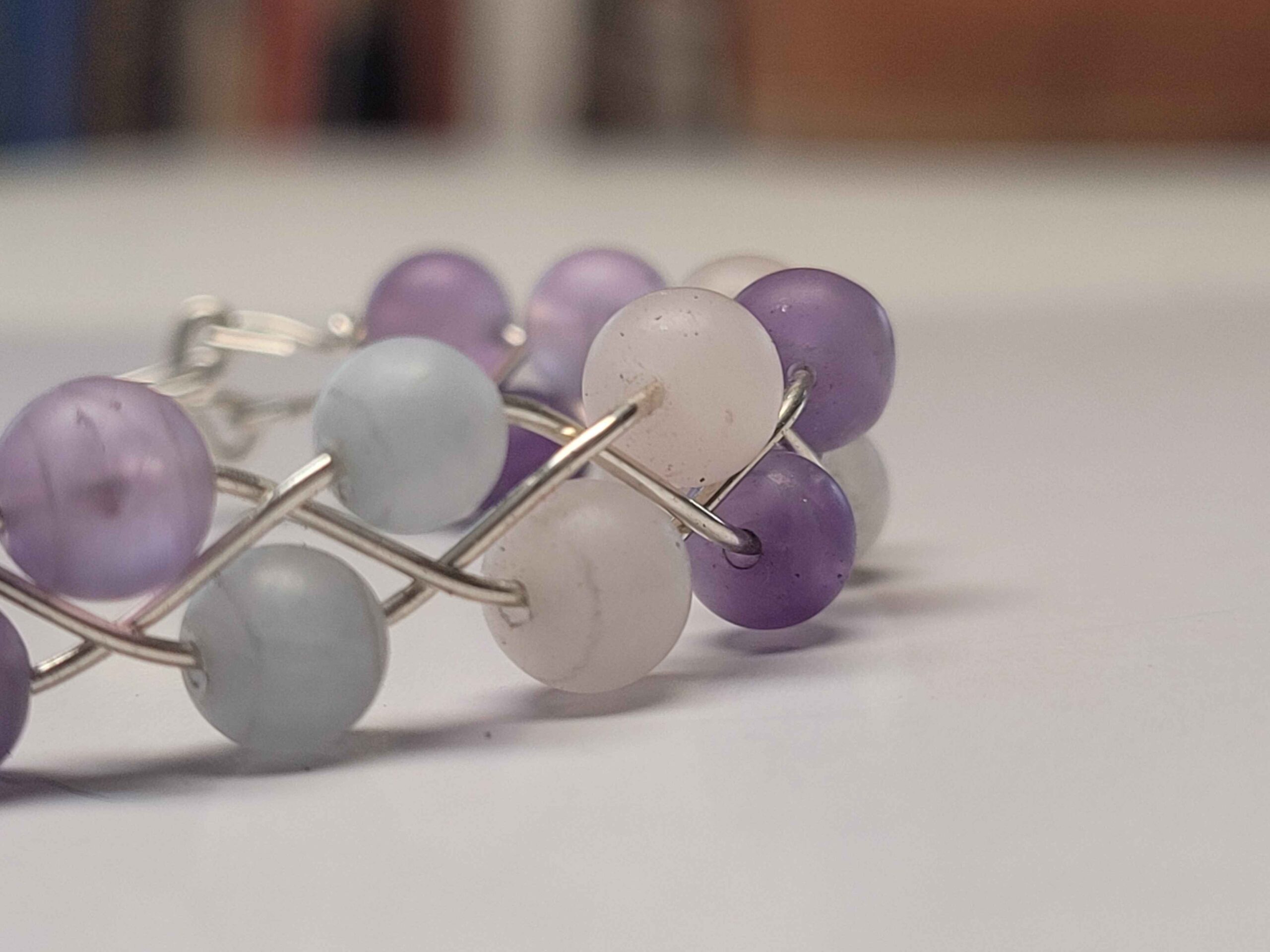 Matte Lavender Quartz Braid Bracelet - Image 5