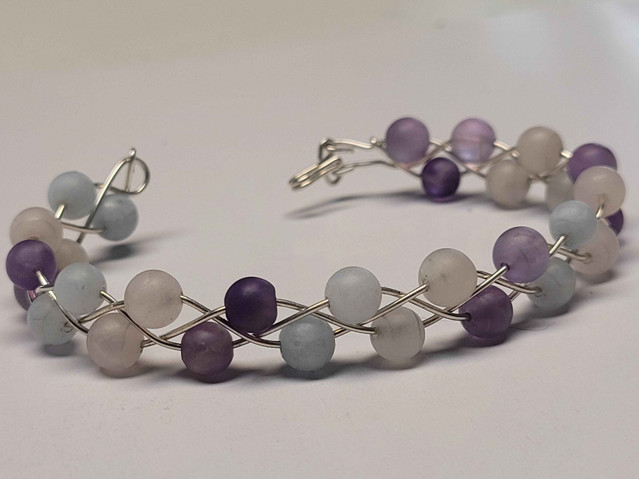 Matte Lavender Quartz Braid Bracelet - Image 7