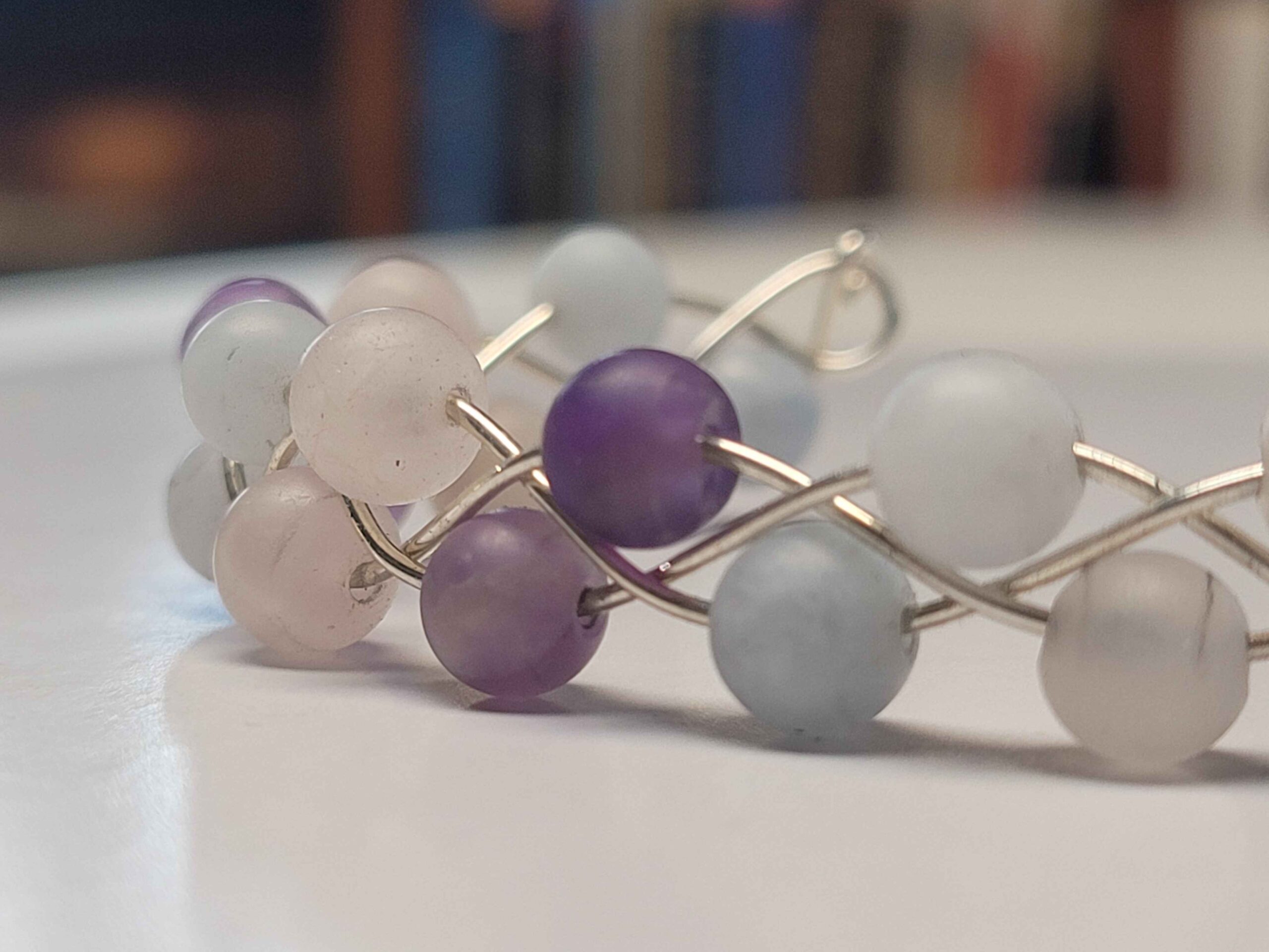 Matte Lavender Quartz Braid Bracelet - Image 8
