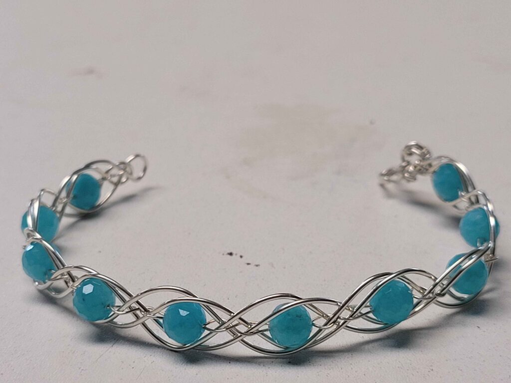 Faceted Amazonite X's & O's Bracelet