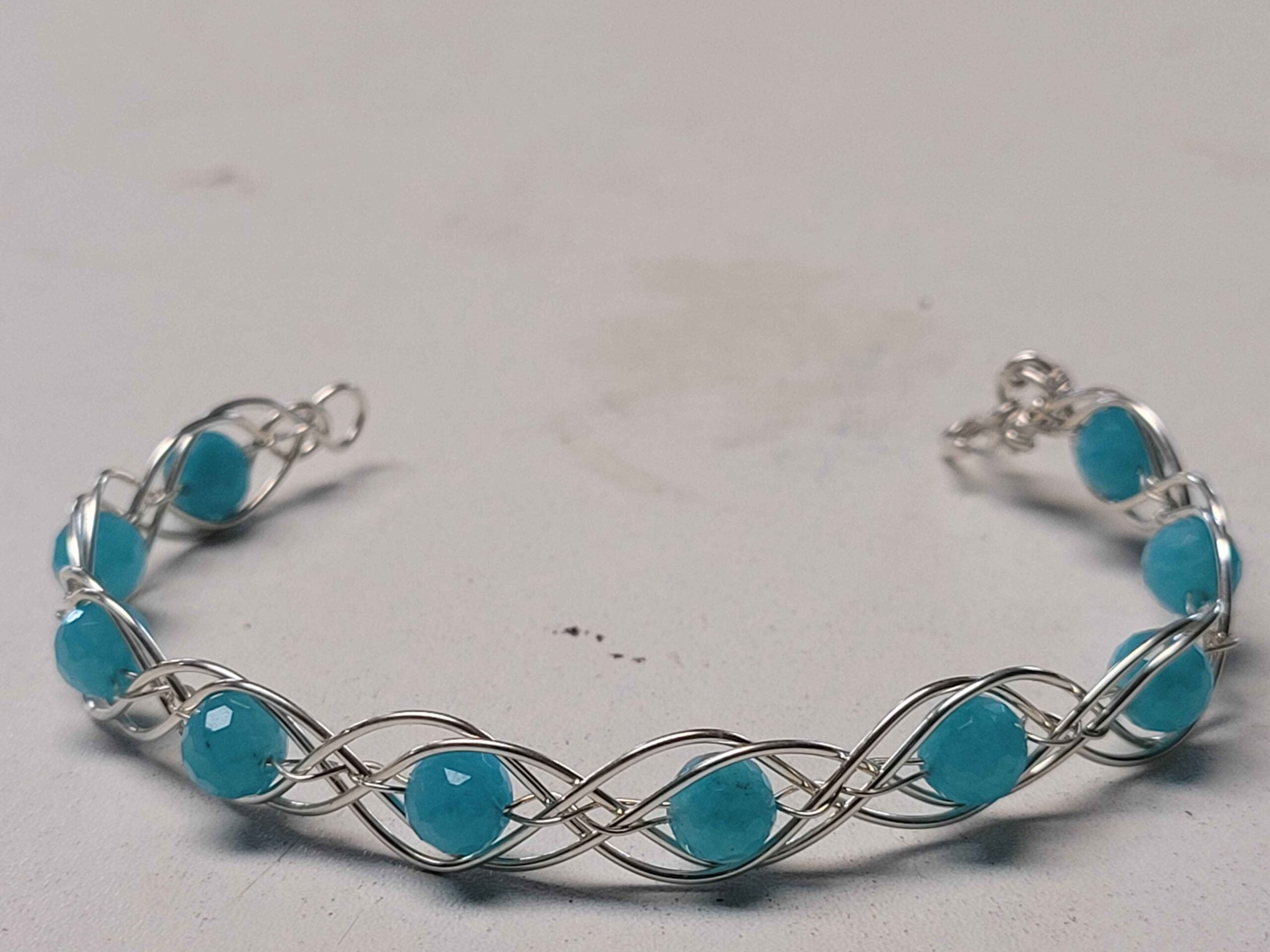 Faceted Amazonite X's & O's Bracelet