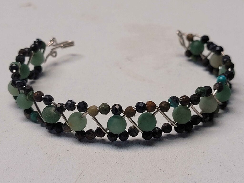 Green Aventurine & Habai Turquoise Braid Bracelet