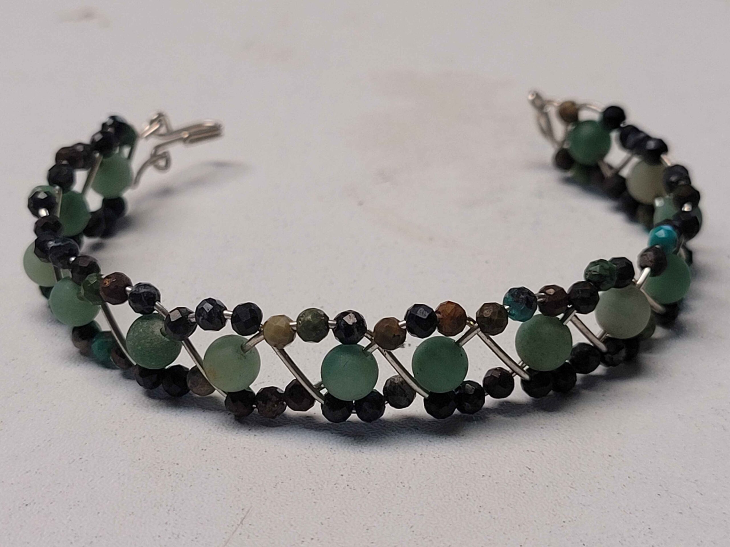Green Aventurine & Habai Turquoise Braid Bracelet