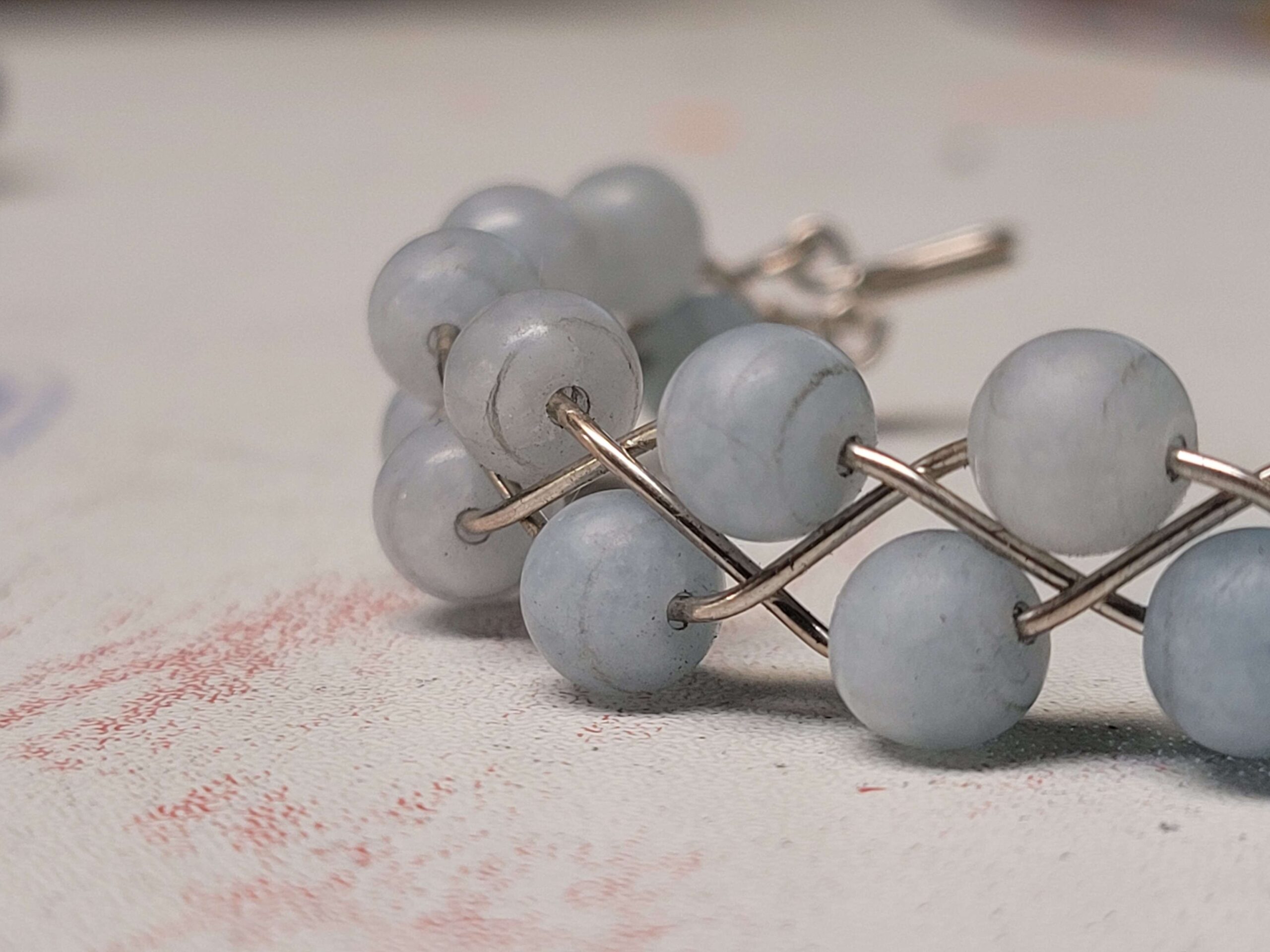 Matte Aquamarine Braid Bracelet - Image 3
