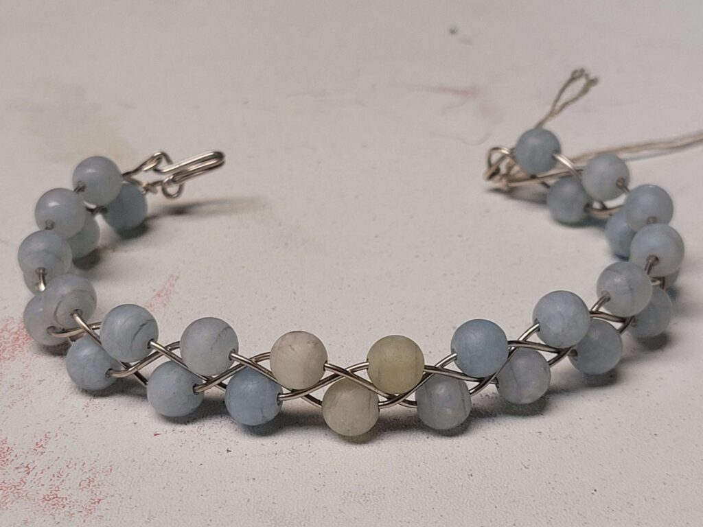 Matte Aquamarine Braid Bracelet