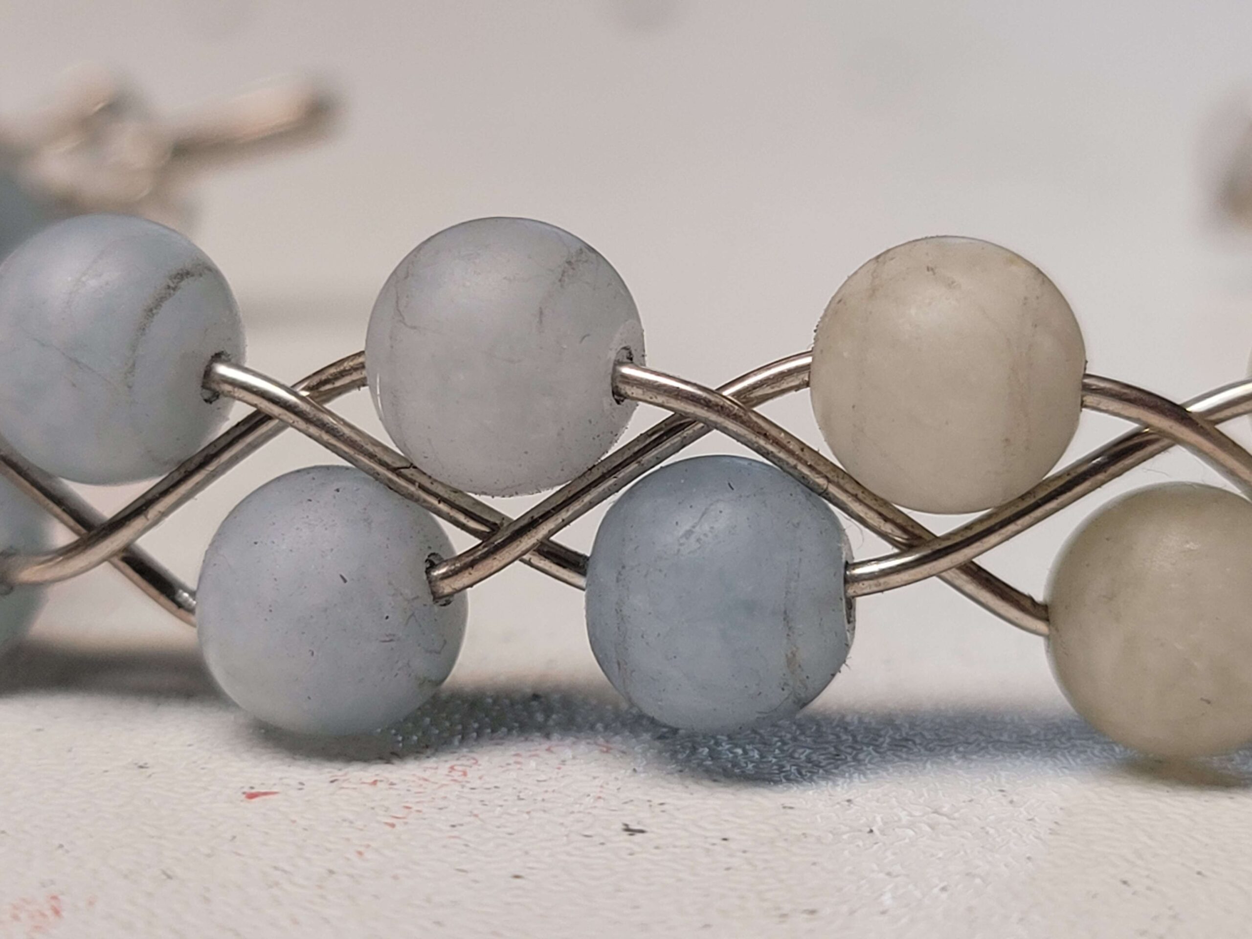 Matte Aquamarine Braid Bracelet - Image 8