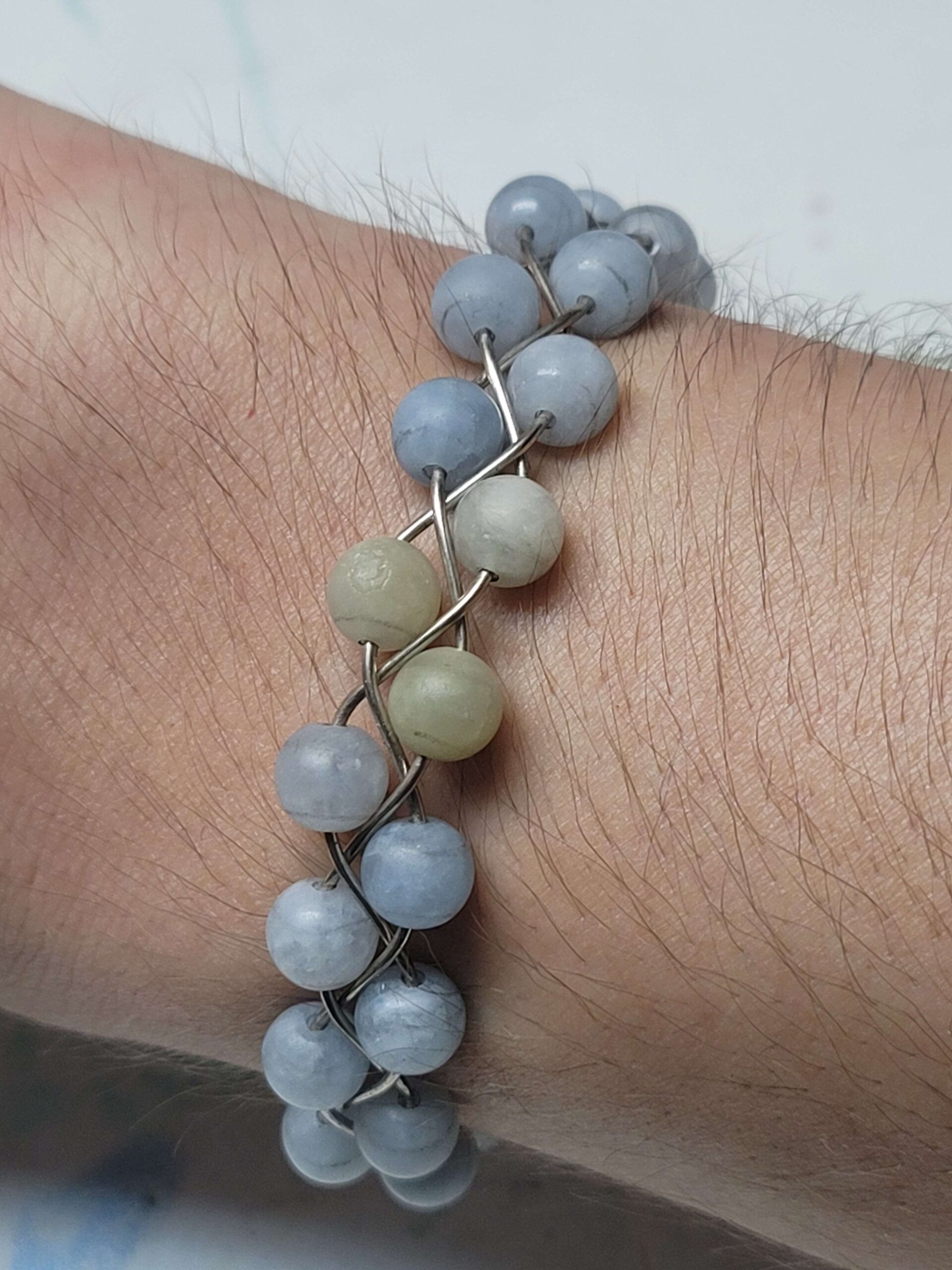 Matte Aquamarine Braid Bracelet - Image 9