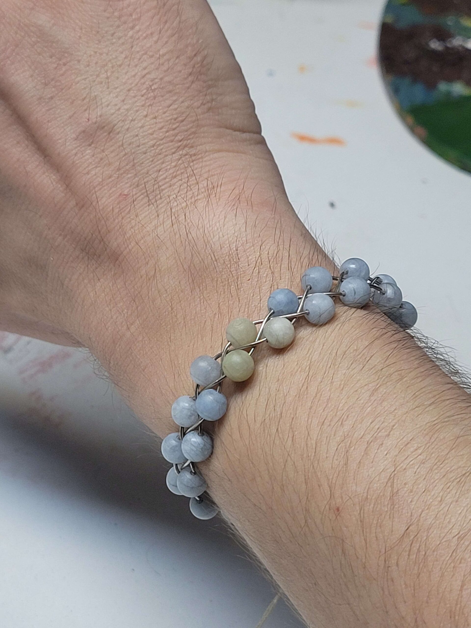 Matte Aquamarine Braid Bracelet - Image 10