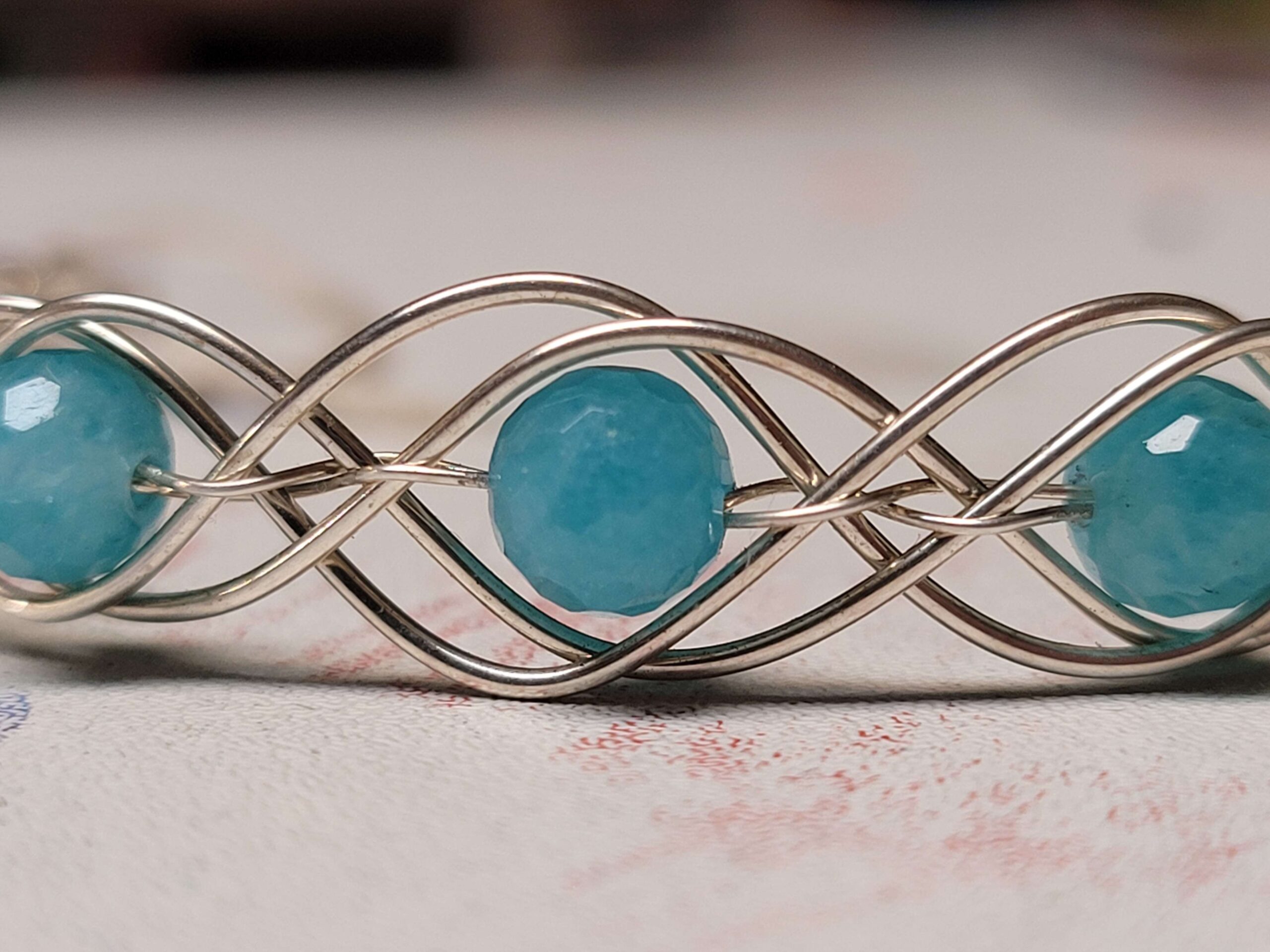 Faceted Amazonite X's & O's Bracelet - Image 3