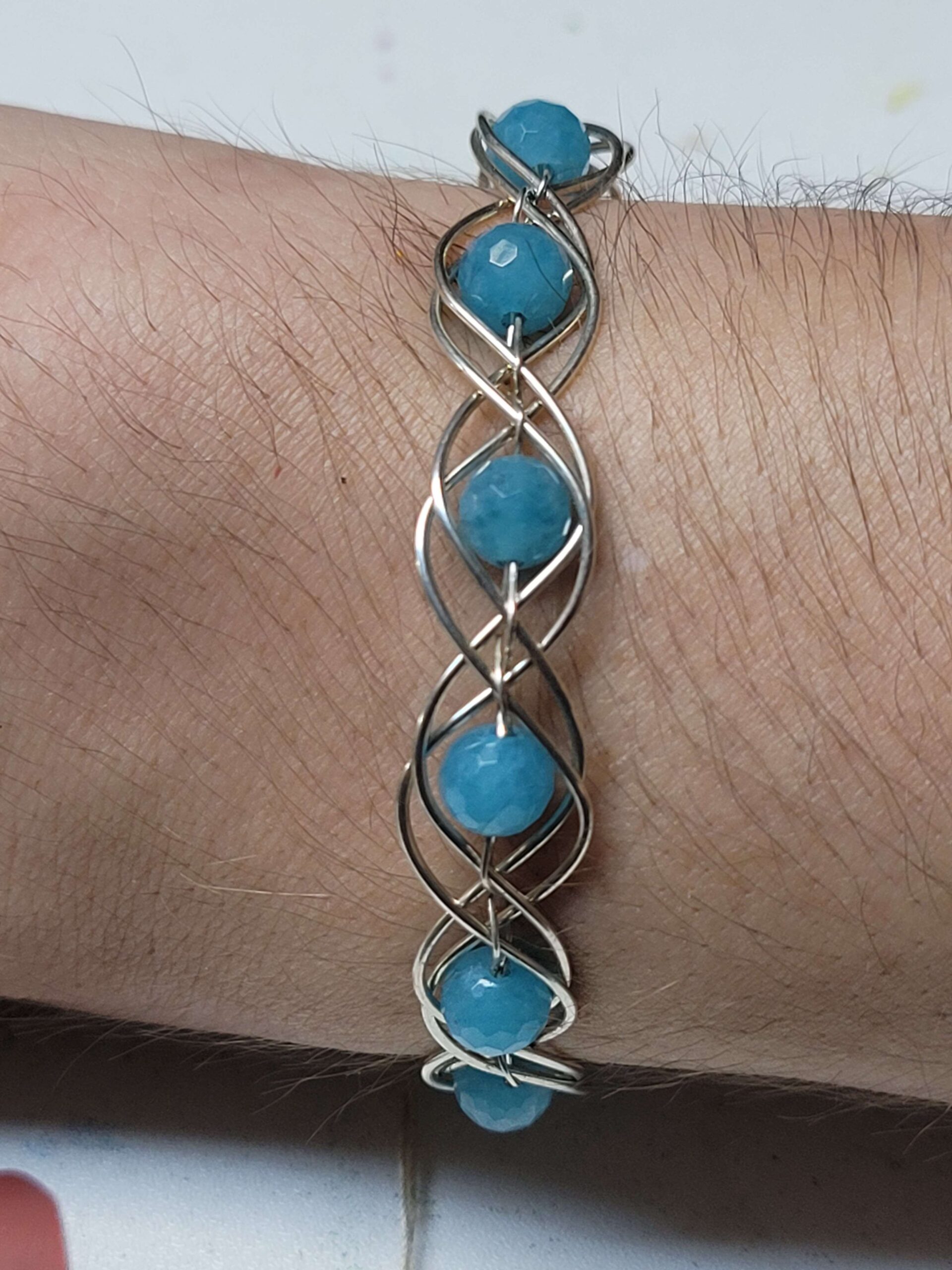 Faceted Amazonite X's & O's Bracelet - Image 8