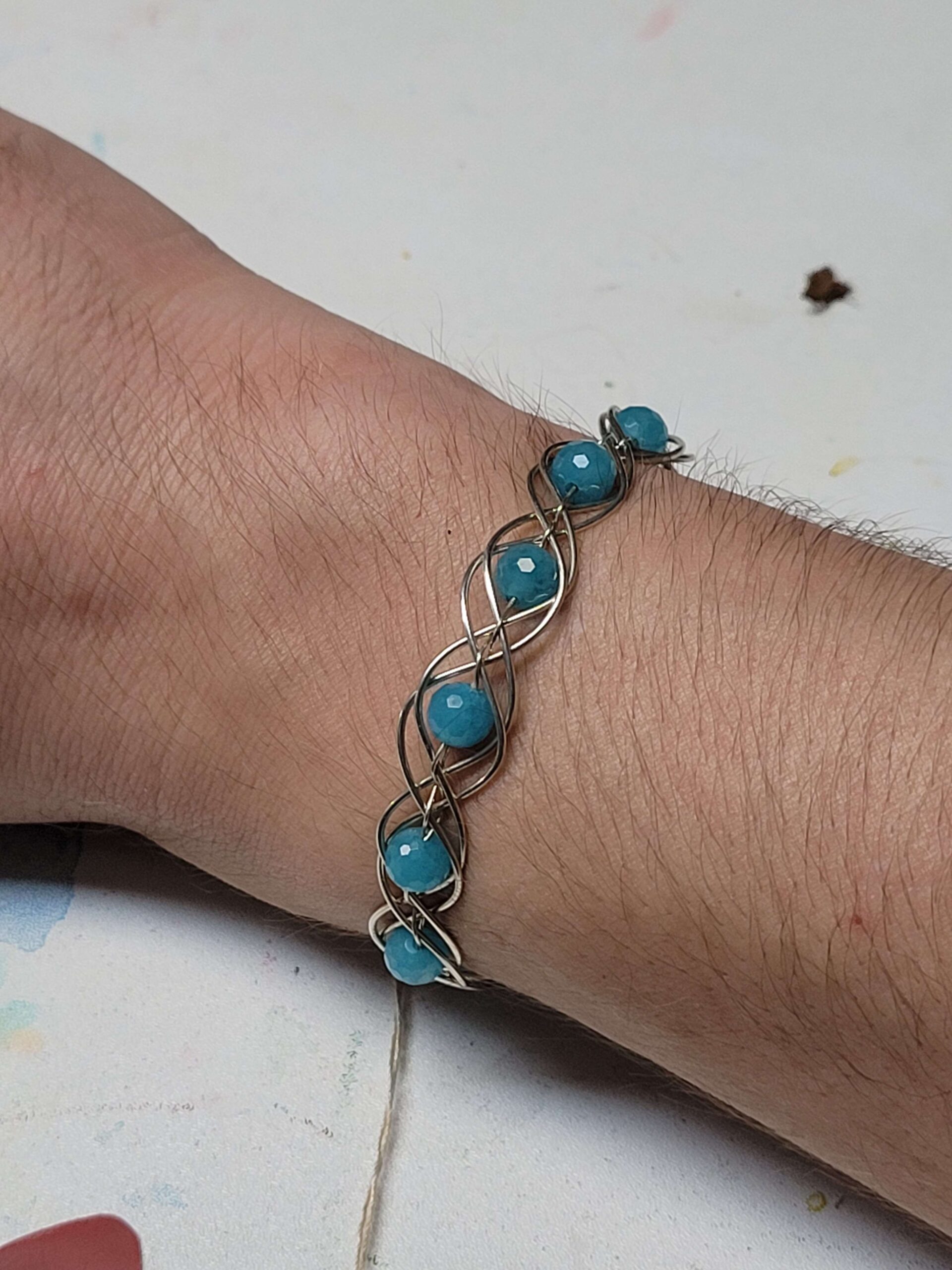 Faceted Amazonite X's & O's Bracelet - Image 9