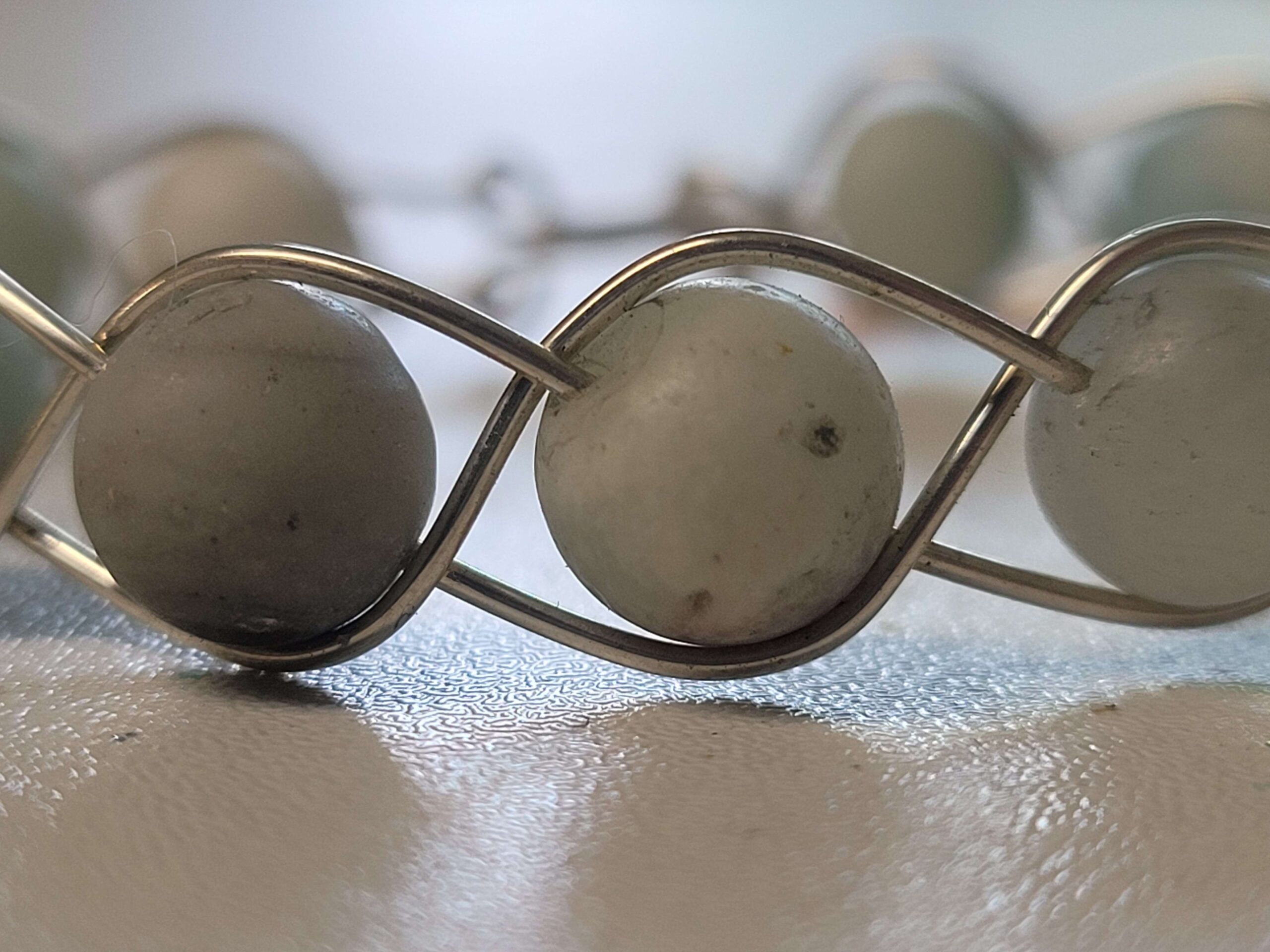 Matte Black Gold Amazonite Braid Bracelet - Image 3