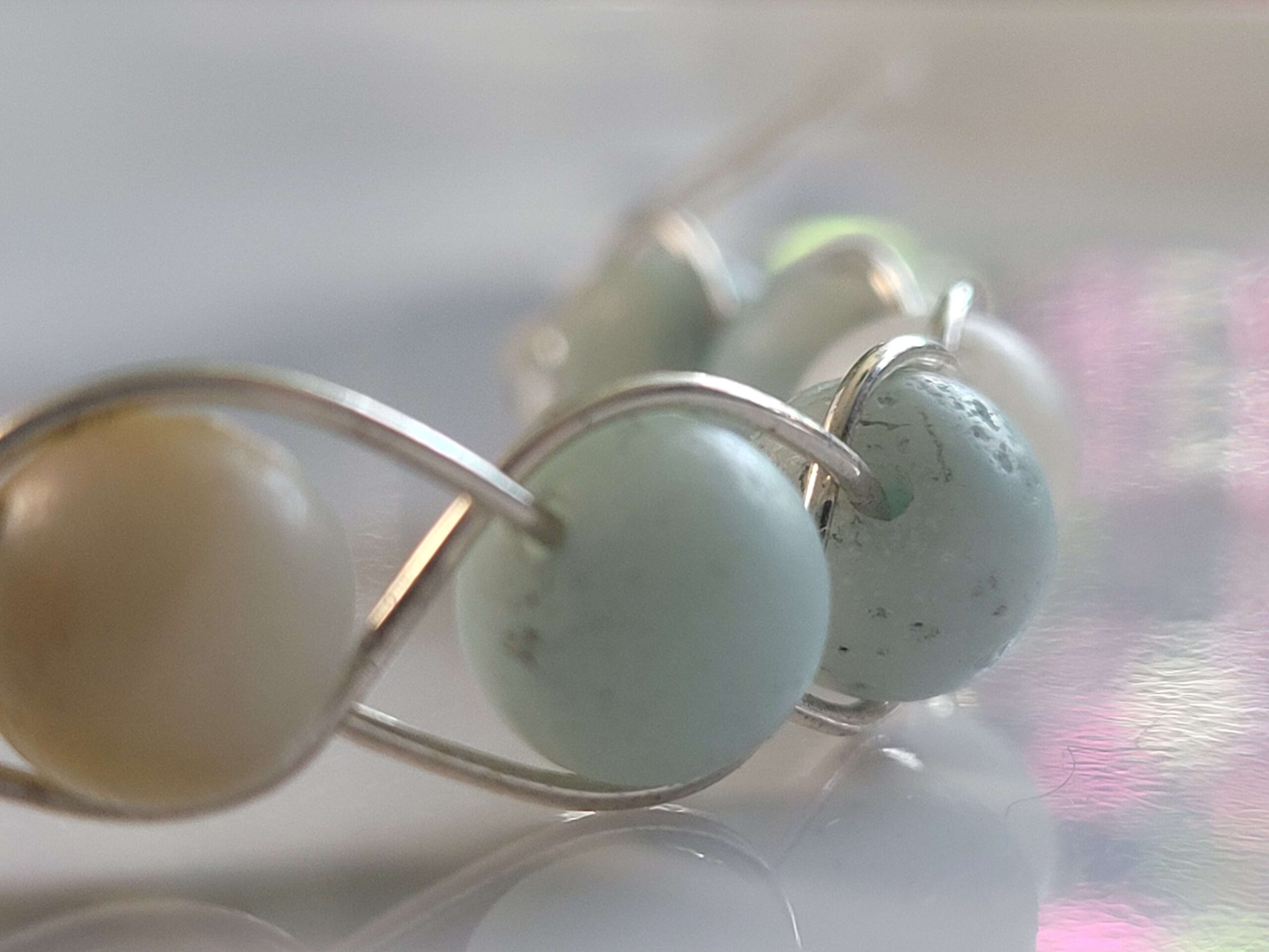 Matte Black Gold Amazonite Braid Bracelet - Image 9
