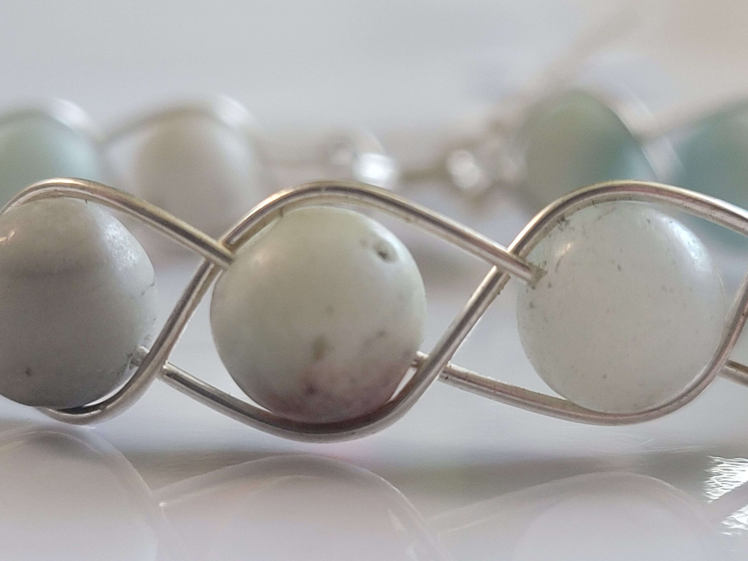 Matte Black Gold Amazonite Braid Bracelet - Image 11