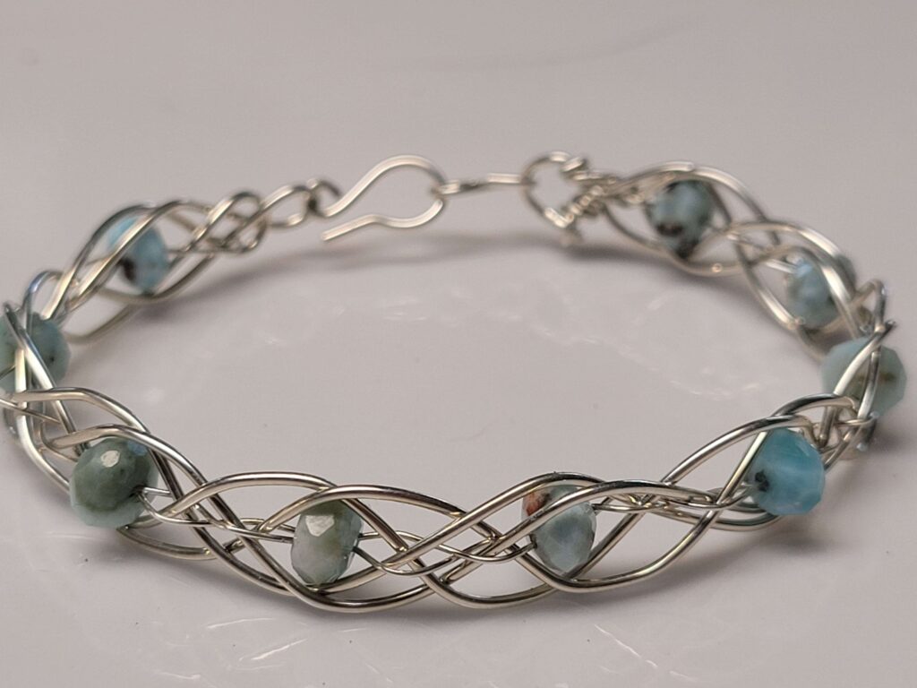 Larimar X's and O's Bracelet