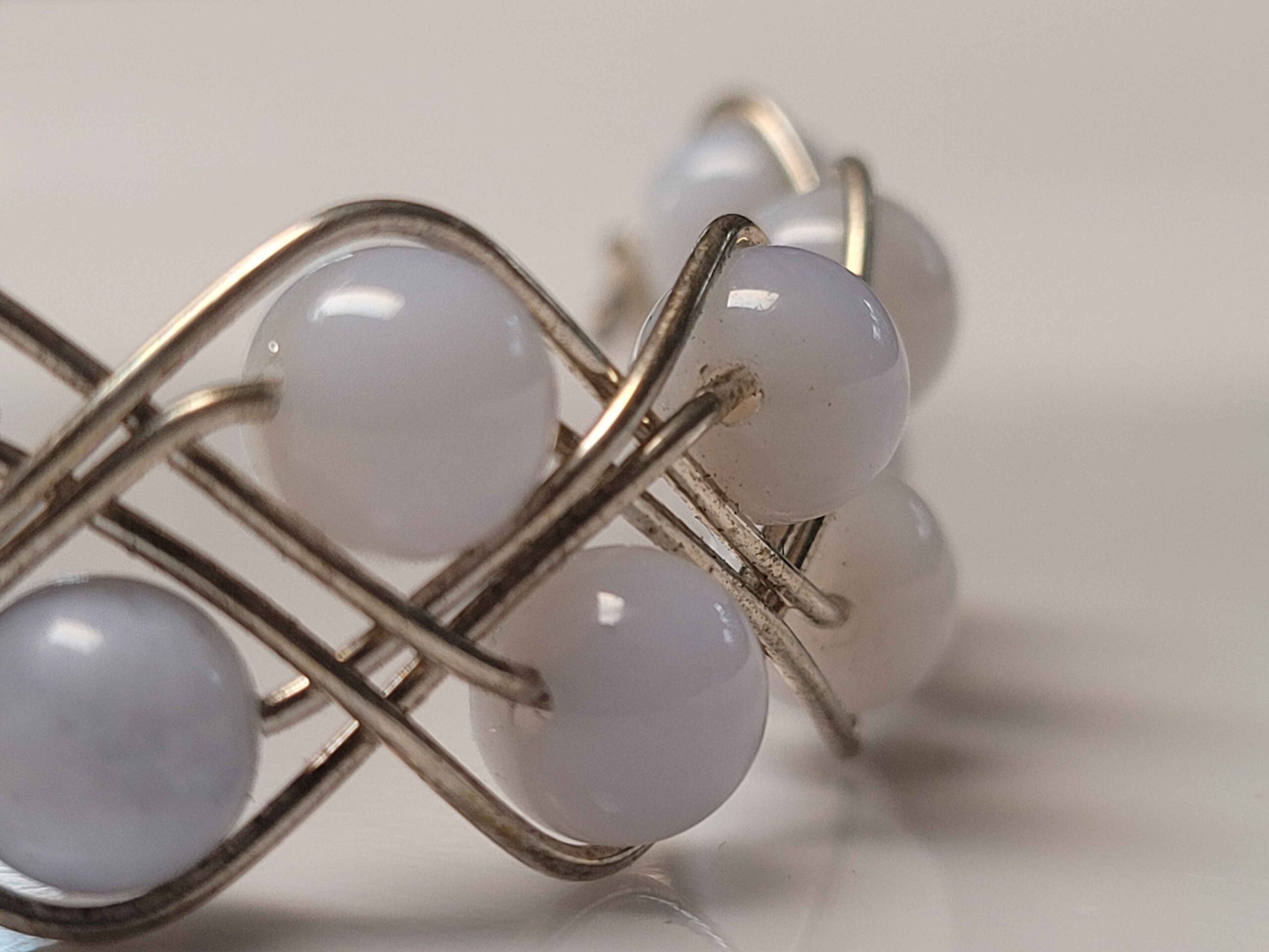 Blue Lace Agate Double Braid Bracelet - Image 2