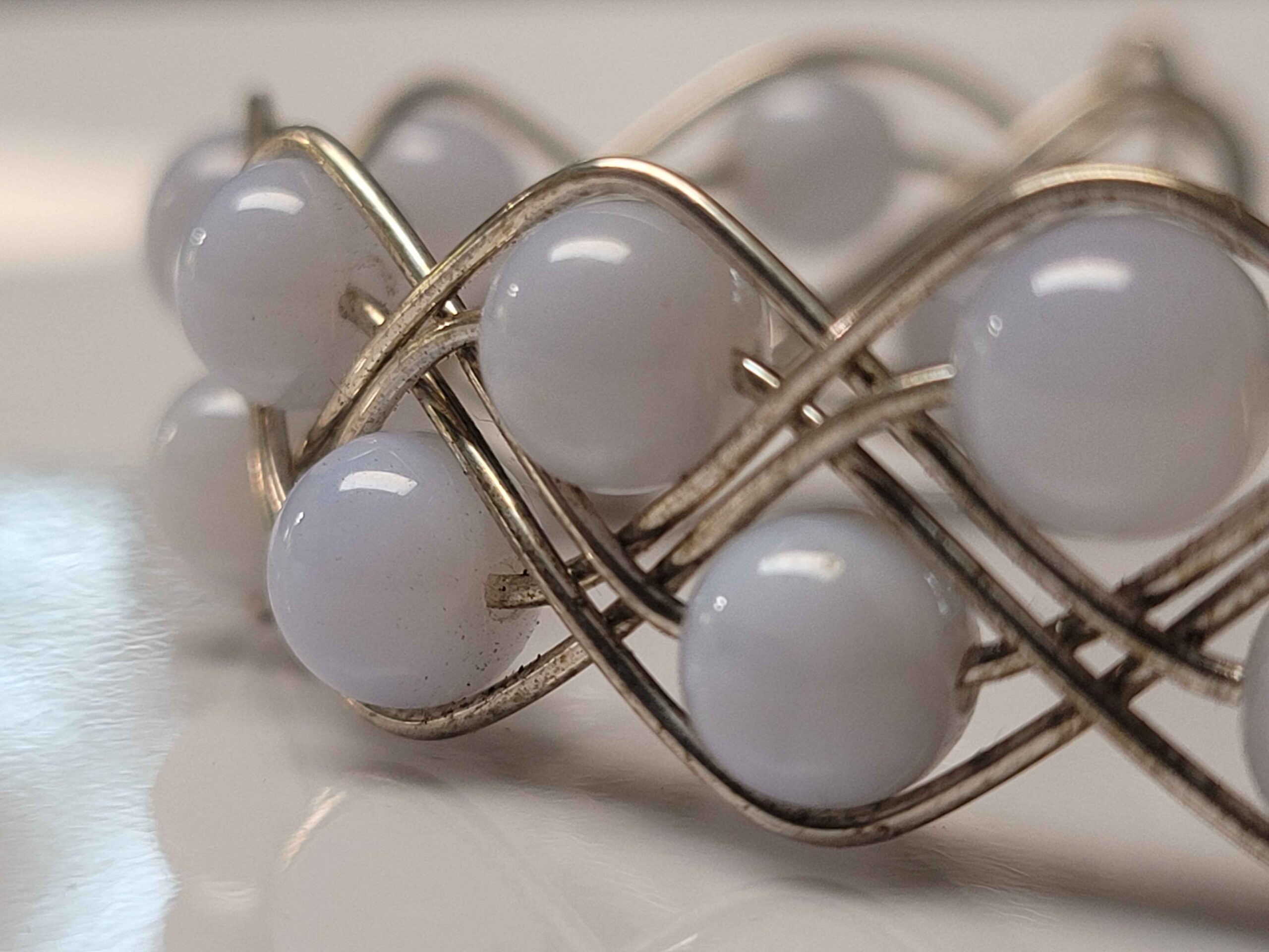Blue Lace Agate Double Braid Bracelet - Image 4