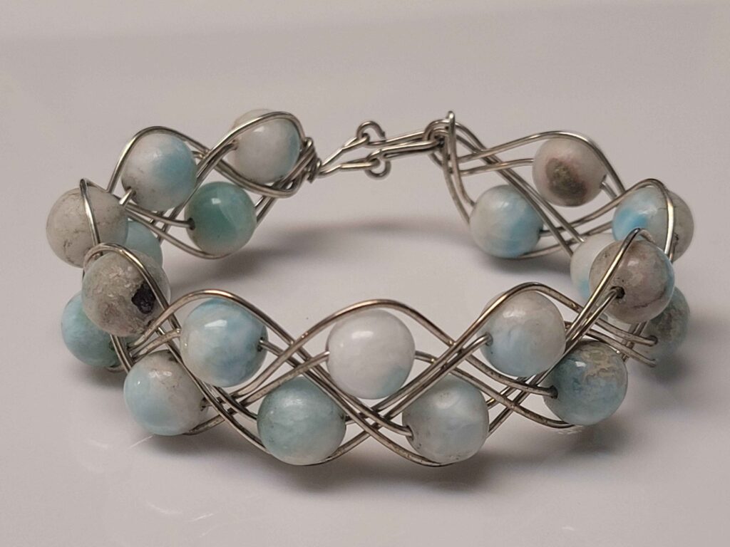 Larimar Double Braid Bracelet